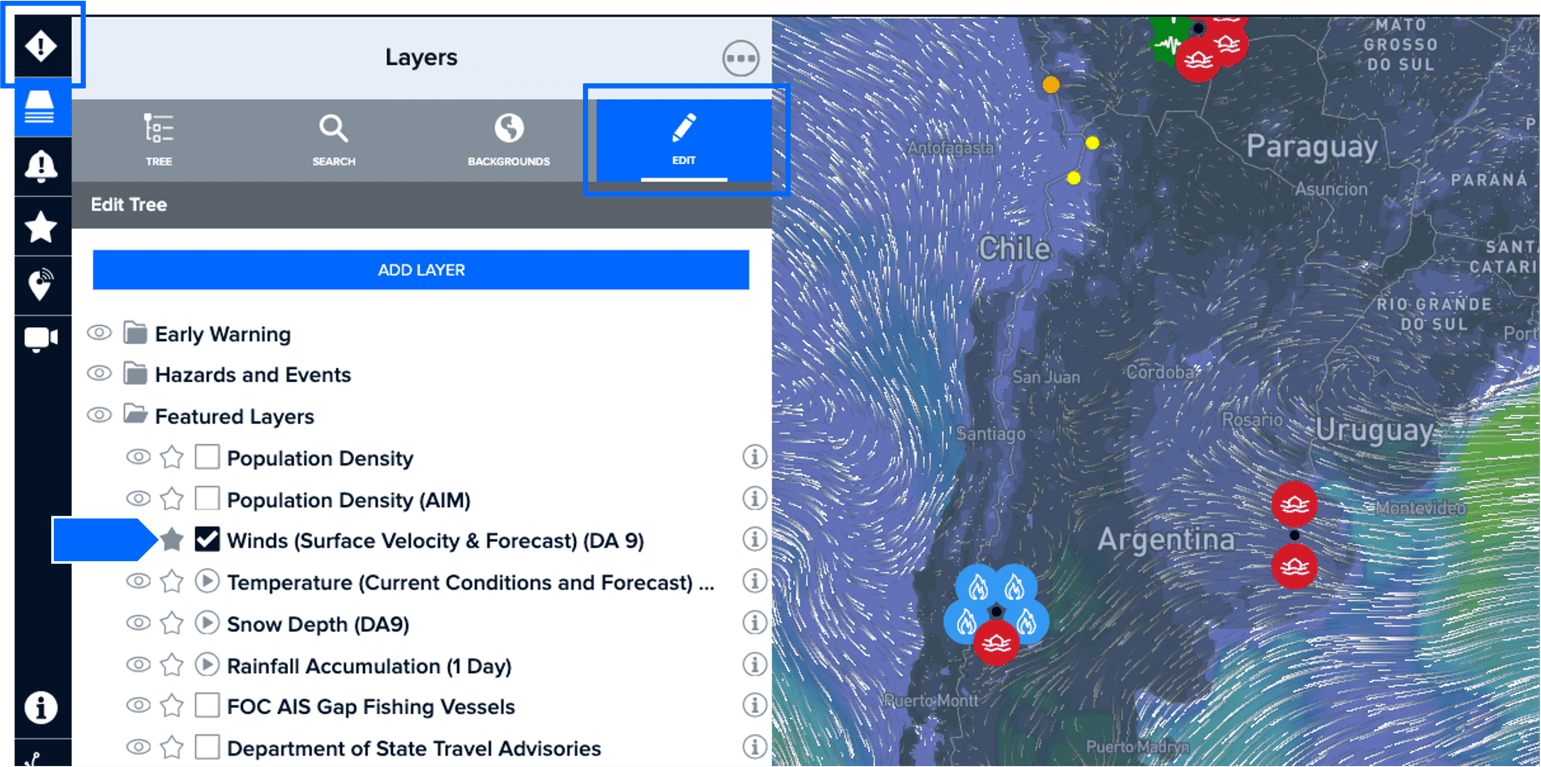 A screenshot of a weather map Description automatically generated